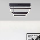 Lampă de tavan neagră modernă, Enis, 34W, LED 3000K, dimmabil în 3 trepte