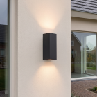 Aplică de perete up down neagră din aluminiu, Dion, 8W, LED 3000K, IP54