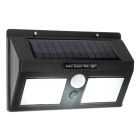 Aplică solară exterior neagră din plastic, Albert, 8W, LED 6000K, IP65