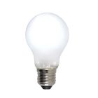 Lampă LED E27 Olucia cu intensitate reglabilă, A60, 5W, sticlă albă, 6500k