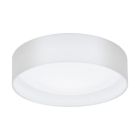 Lampă de tavan albă din textil, Abano, 12W, LED 3000K