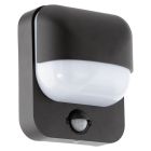 Aplică exterior cu senzor crepuscular neagră din plastic, Aartie, IP44