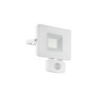 Aplică exterior cu senzor de mișcare albă din aluminiu, Joey, IP44