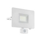 Aplică exterior cu senzor de mișcare albă din aluminiu, Joey, IP44