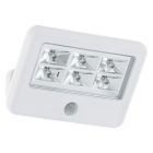 Aplică exterior cu senzor de mișcare albă din plastic, Patricia, 0,5W, LED 4000K, IP54
