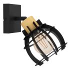 Spot de perete negru din aluminiu, Redouan