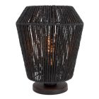 Lampă de masă din hârtie neagră, Caine, con întrerupător