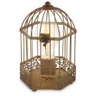 Lampă de masă ruginie din metal, Kayley, con întrerupător