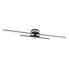 Lampă de tavan neagră din plastic, Vidya, 20W, LED 4000K, dimmabil în 3 trepte