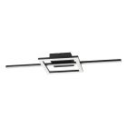 Plafonieră neagră din plastic, Xam, 19,5W, LED white switch