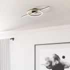 Plafonieră neagră din plastic, Xam, 19,5W, LED white switch