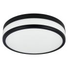 Plafonieră baie neagră din sticlă, Jacco, 5,7W, LED 3000K, IP44