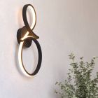 Aplică de perete neagră din aluminiu, Thekla, 11,4W, LED 3000K
