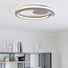 Lampă de tavan maro din plastic, Madhvi, 20W, LED reglabil de la alb cald la alb rece, con telecomando