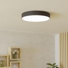 Plafonieră smart neagră din plastic, Germen, 26W, LED RGBW, con telecomando