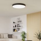 Plafonieră smart neagră din plastic, Germen, 36,5W, LED RGBW, con telecomando