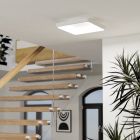 Plafonieră smart albă din oțel, Shauni, 20W, LED RGBW, con telecomando