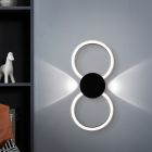 Aplică de perete neagră din aluminiu, Vixa, 20W, LED 3000K