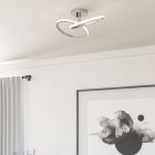 Plafonieră crom din oțel, Minh, 12W, LED white switch
