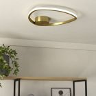 Plafonieră aurie din aluminiu, Minouche, 9,7W, LED white switch