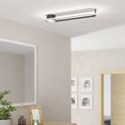 Plafonieră neagră din oțel, Constance, 24W, LED white switch