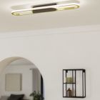 Plafonieră aurie din aluminiu, Crijn, 20W, LED white switch