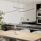 Lustră neagră din plastic, Vilko, 22W, LED white switch