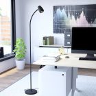 Lampadar negru din oțel, Sahila, con întrerupător