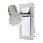 Spot LED de tavan nichel din oțel, Tjisse, con întrerupător