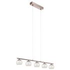 Lustră nichel din sticlă, Riviera, 3W, LED 3000K