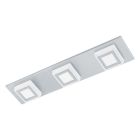 Lampă de tavan argintie din plastic, Elsien, 3W, LED 3000K