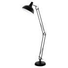 Lampadar negru din metal, Josha, con întrerupător