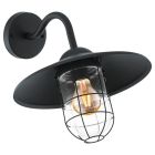 Lampă exterior neagră din oțel, Alyena, IP44
