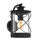 Lampă exterior neagră din plastic, Alisia, IP44
