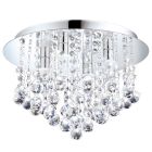 Plafonieră crom din cristal, Almedina, IP44