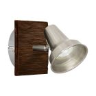 Spot LED de tavan maro din lemn, Olmo