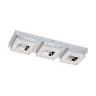 Aplică de perete crom din plastic, Arjo, 4W, LED 3000K