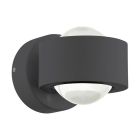 Aplică de perete up down antracit din plastic, Beerd, 3W, LED 3000K