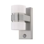 Aplică exterior cu senzor de mișcare argintie din plastic, Birte, IP44