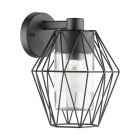 Lampă exterior neagră din metal, Stan, IP44