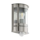 Aplică exterior cu senzor de mișcare argintie din metal, Jeremy, IP44