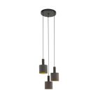 Lustră pentru masă de dining maro din metal, Mies