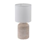 Lampă de masă din ceramică albă, Angele, con întrerupător