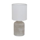 Lampă de masă din ceramică gri, Angele, con întrerupător