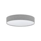 Plafonieră gri din plastic, Sila, 40W, LED reglabil de la alb cald la alb rece, con telecomando