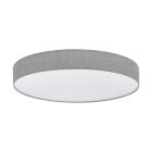 Plafonieră gri din plastic, Sila, 60W, LED reglabil de la alb cald la alb rece, con telecomando