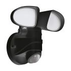 Aplică exterior cu senzor de mișcare neagră din plastic, Joselien, 6W, LED 5000K, IP44