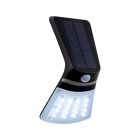 Aplică exterior cu senzor de mișcare neagră din plastic, Lydie, 2W, LED reglabil de la alb cald la alb rece, IP44