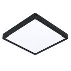 Plafonieră smart neagră din plastic, Geraldo, 19,5W, LED reglabil de la alb cald la alb rece, IP44
