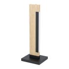 Lampă de masă neagră din lemn, Ludovica, 6W, LED 3000K, con întrerupător
